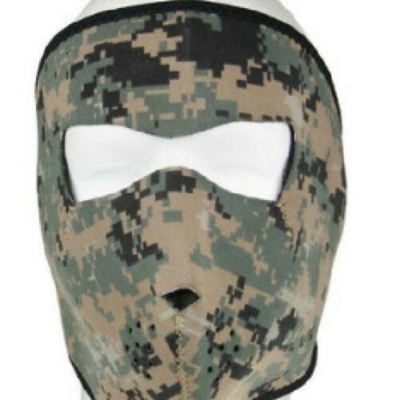 Neoprene Facemask Digital Camo Reversable to Black - Picture 1 of 1